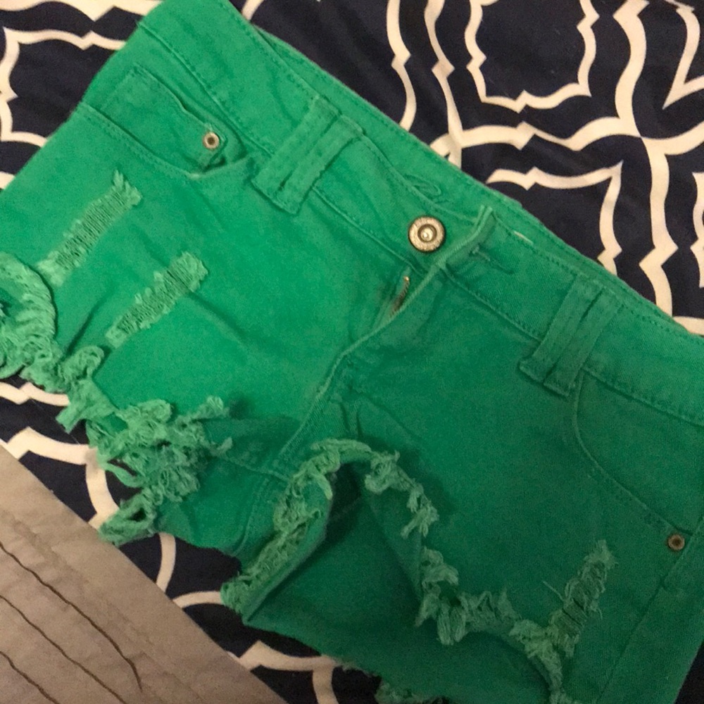 Green shorts